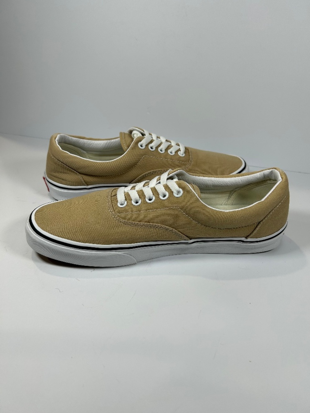 Vans Era Low Top Tan Beige Canvas Skate Shoes Sneakers Mens 10.5 Womens 12